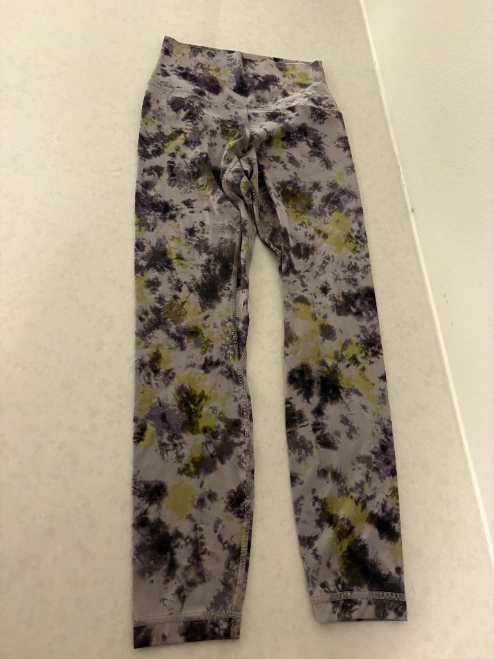 Lululemon Align High Rise Pant 25" Radial Tie Dye Mauve Grey Multi Size 4 Nulu